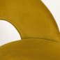 Preview: "Jyll" bar stool made of yellow gold velvet and legs made of black solid beech