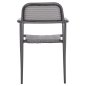 Preview: ALUMINIUMSESSEL GRAU GESTELL & GRAU TEXTILENE 53x51x80cm
