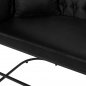 Preview: SOFA 2-SITZER IN SCHWARZ T.NUBUK & METALL SCHWARZ 64x120x97 cm