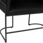 Preview: SOFA 2-SITZER IN SCHWARZ T.NUBUK & METALL SCHWARZ 64x120x97 cm