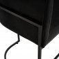 Preview: SOFA 2-SITZER IN SCHWARZ T.NUBUK & METALL SCHWARZ 64x120x97 cm