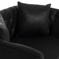 Preview: SOFA 2-SITZER IN SCHWARZ T.NUBUK & METALL SCHWARZ 64x120x97 cm