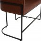 Preview: SOFAS 2-SITZER BRAUN PU & SCHWARZ METALLIC 64x120x97cm