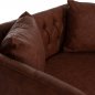 Preview: SOFAS 2-SITZER BRAUN PU & SCHWARZ METALLIC 64x120x97cm