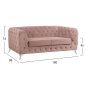 Preview: 2-Sitzer Sofa ALBERT mit Samt | In Apfeltönen