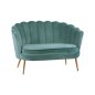 Preview: COQUILLE two-seater sofa in mint velvet