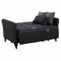 Preview: SOFA 2 SEAT GALILEO GRAY WITH BLACK LEGS 150x95.5x88 cm