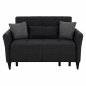 Preview: SOFA 2 SEAT GALILEO GRAY WITH BLACK LEGS 150x95.5x88 cm