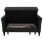 Preview: SOFA 2 SEAT GALILEO GRAY WITH BLACK LEGS 150x95.5x88 cm