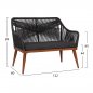 Preview: Sofa 2-Sitzer Aluminium Bambus-Optik mit Seil Grau 122x60x89 cm - Nächtes Erscheinungsdatum: 10/06/2023