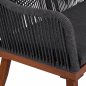 Preview: Sofa 2-Sitzer Aluminium Bambus-Optik mit Seil Grau 122x60x89 cm - Nächtes Erscheinungsdatum: 10/06/2023