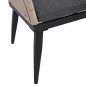 Preview: Sofa 2-Sitzer Aluminium Bambus-Optik mit Seil Beige 122x60x89 cm