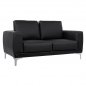Preview: Sofa 2-Sitzer "Kenzie" mit schwarzer PU 142x81x81 cm