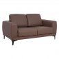 Preview: Sofa 2-Sitzer "Kenzie" mit braunem PU 142x81x81 cm