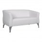 Preview: Sofa 2-Sitzer "Kiana" Weiß PU 130x75x71 cm