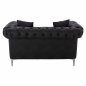 Preview: SOFA 2-SITZER CIELLE MIT SCHWARZ PU 152x85x80 cm