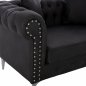 Preview: SOFA 2-SITZER CIELLE MIT SCHWARZ PU 152x85x80 cm