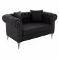 Preview: SOFA 2-SITZER CIELLE MIT SCHWARZ PU 152x85x80 cm