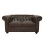 Preview: Chesterfield-sofa-zweisitzer-in-braun-kunstleder-woodwell.de