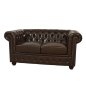 Preview: Chesterfield-sofa-zweisitzer-in-braun-kunstleder-woodwell.de