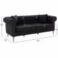 Preview: SOFA 3 SITZ CIELLE MIT SCHWARZEM PU 213x90x82 cm