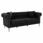 Preview: SOFA 3 SITZ CIELLE MIT SCHWARZEM PU 213x90x82 cm