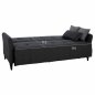 Preview: SOFA 3 SITZ "GALILEO" GRAU MIT SCHWARZEN BEINEN 222x90x89 cm