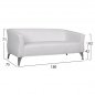 Preview: Sofa 3-Sitzer "Kiana" Weiß PU 180x75x71 cm