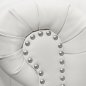 Preview: Sofa Chesterfield 3-Sitzer weißem mit Kunstlederbezug
