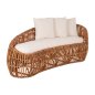 Preview: SOFA-LOUNGER LANTRY NATURRATTAN – WEIßE KISSEN 215x60x78 cm