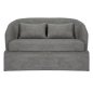 Preview: SOFA 2-SITZER GRAUER STOFF-METALLGESTELL 128x72x74Hcm