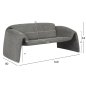 Preview: SOFA 2-SEATER TREK METAL FRAME-GREY FABRIC 160x80x63Hcm