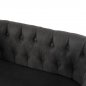 Preview: SOFA 2-SITZER IN GRAU T.NUBUK & METALL SCHWARZ 64x120x97 cm