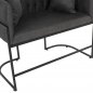 Preview: SOFA 2-SITZER IN GRAU T.NUBUK & METALL SCHWARZ 64x120x97 cm