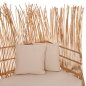 Preview: SOFA OUTDOORS ZEPHYR RATTANSTÜCKE IN NATUR – KISSENSET IN BEIGE 200x120x142Hcm