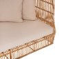 Preview: SOFA OUTDOORS ZEPHYR RATTANSTÜCKE IN NATUR – KISSENSET IN BEIGE 200x120x142Hcm