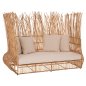 Preview: SOFA OUTDOORS ZEPHYR RATTANSTÜCKE IN NATUR – KISSENSET IN BEIGE 200x120x142Hcm