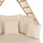 Preview: RUNDE OUTDOOR-SOFAS MARJOM AUS NATURRATTAN-SCHWARZEM STOFF Φ148x287
