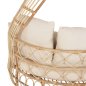 Preview: RUNDE OUTDOOR-SOFAS MARJOM AUS NATURRATTAN-SCHWARZEM STOFF Φ148x287