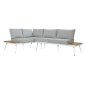 Preview: Corner sofa with large fabric cushions in gray