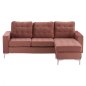 Preview: SOFA ECKE REVERSIBLE SANTINO SAMT ROTEN APFEL 190x75-128x82Y cm.