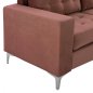 Preview: SOFA ECKE REVERSIBLE SANTINO SAMT ROTEN APFEL 190x75-128x82Y cm.