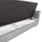 Preview: SCHLAFSOFA 3-SITZER ANDRE ANTHRAZIT-STOFF-STAUBRAUM 214x82x84Hcm