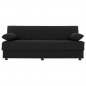 Preview: SCHLAFSOFA "ANDRI" 3-SITZER SCHWARZ 180x72x77 cm