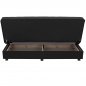 Preview: SCHLAFSOFA "ANDRI" 3-SITZER SCHWARZ 180x72x77 cm