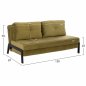 Preview: SCHLAFCOUCH AUS SAMT IN OLIVE GRÜN 2½ SITZE 150x87x79 cm