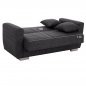 Preview: 2-Sitzer-Schlafsofa in grau, 180x84x88 cm