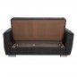 Preview: 2-Sitzer-Schlafsofa in grau, 180x84x88 cm