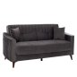 Preview: SCHLAFSOFA "PORTMAN" 2-SITZER IN GRAU 140x80x87 cm