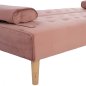 Preview: Modernes Schlafsofa WANDA mit beigem Stoff und dekorativen Knöpfen
